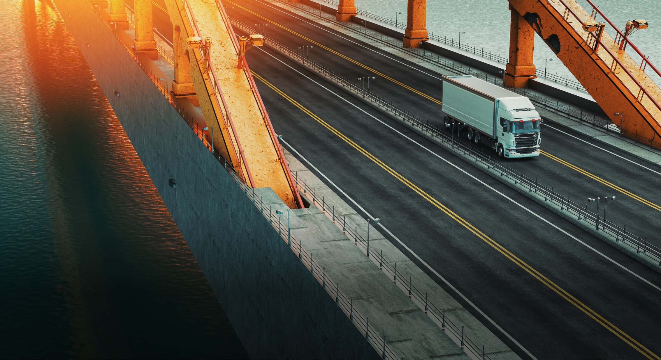 Transport truck on highway